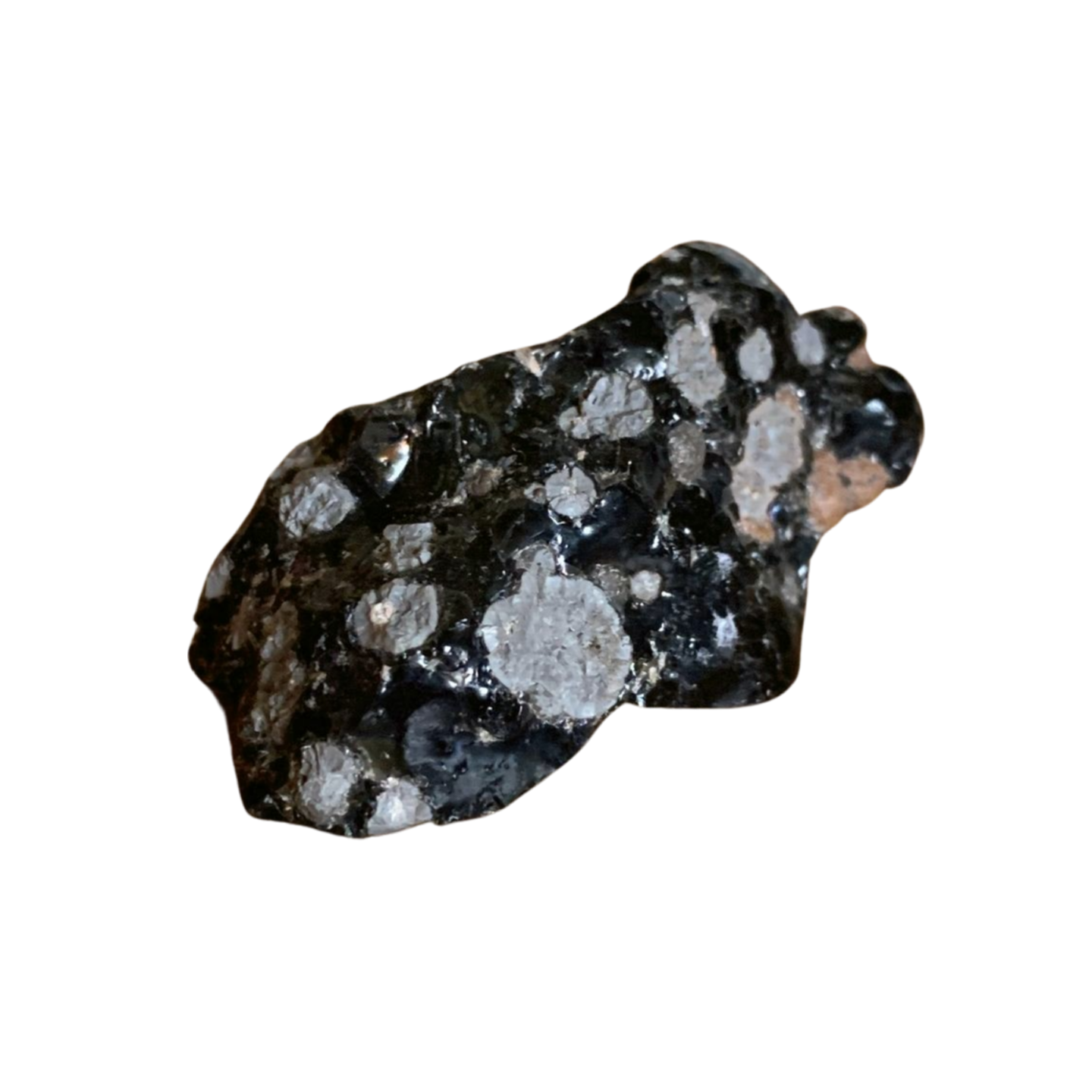 RAW ANATOLIAN SUPER RARE SNOWFLAKE OBSIDIAN with MAGNETITE FILM