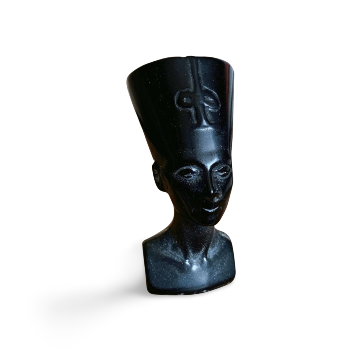 BLACK OBSIDIAN EGYPTIAN CLEOPATRA CARVING