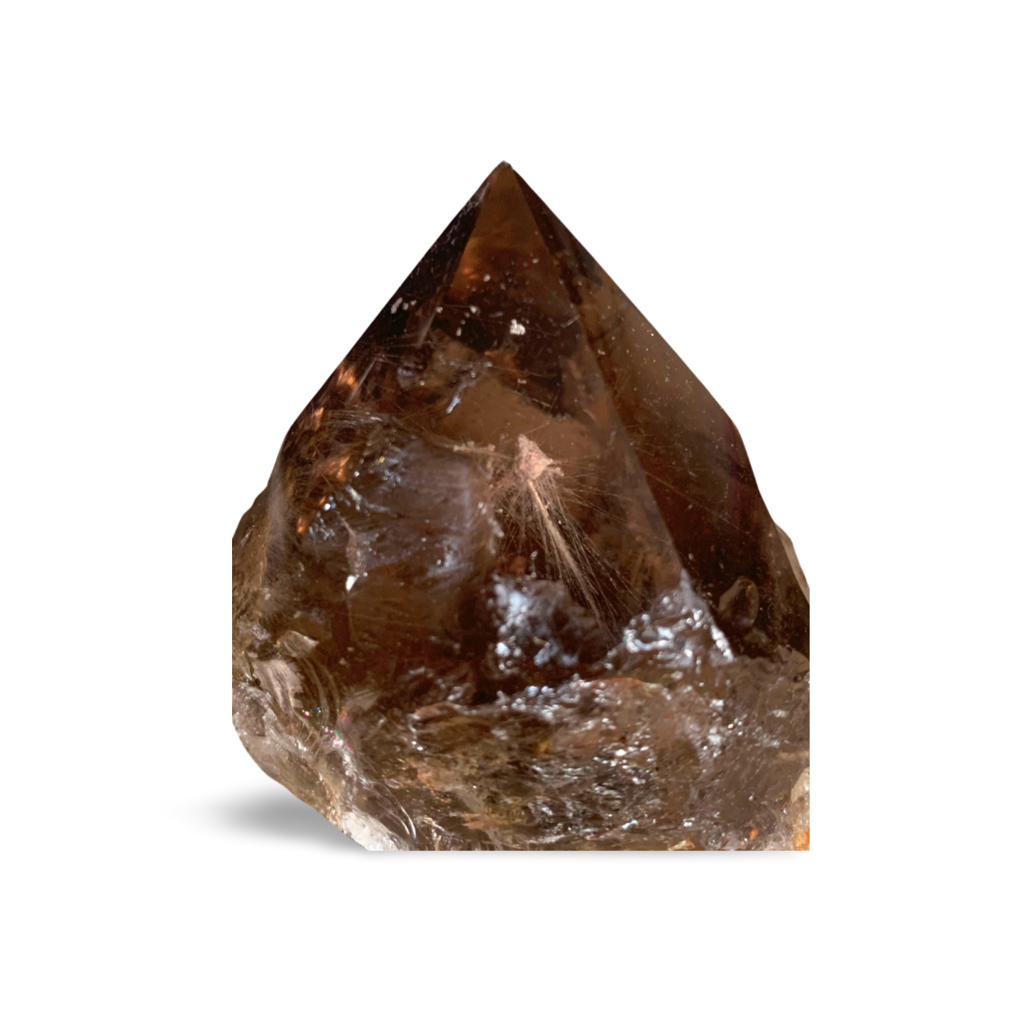 BRAZILIAN SMOKY QUARTZ GENERATOR with STAR BURST GOLDEN RUTILE