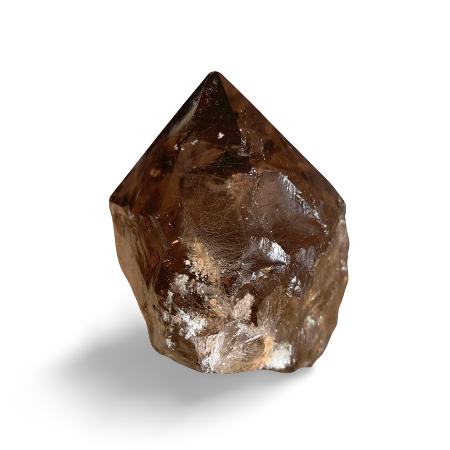 BRAZILIAN SMOKY QUARTZ GENERATOR with STAR BURST GOLDEN RUTILE