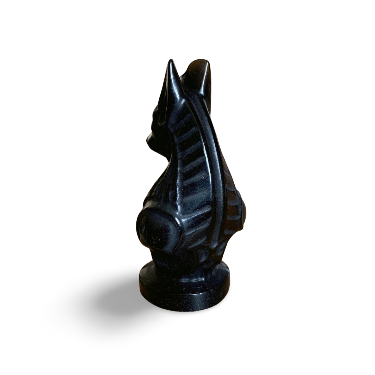 BLACK OBSIDIAN EGYPTIAN ANUBIS CARVING