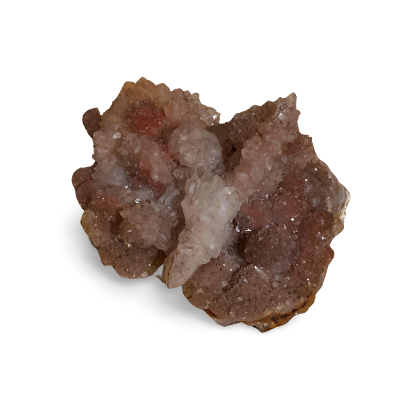 SPIRIT QUARTZ on RED CHALCEDONY