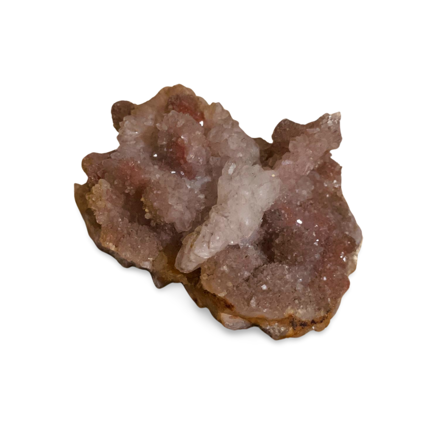 SPIRIT QUARTZ on RED CHALCEDONY