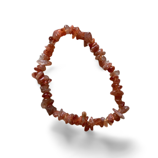 SUNSTONE with RAINBOW LATTICE CHIP BRACELET