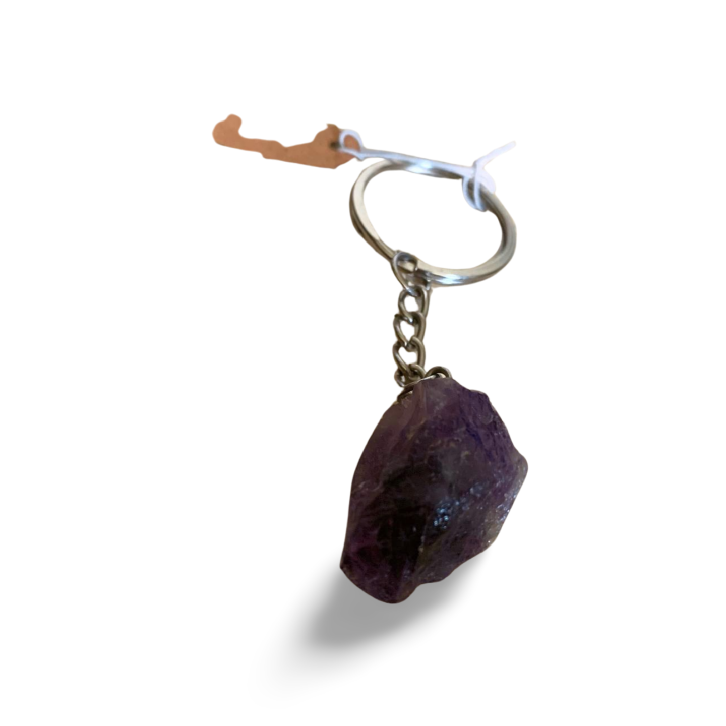 RAW AMETHYST KEYRING