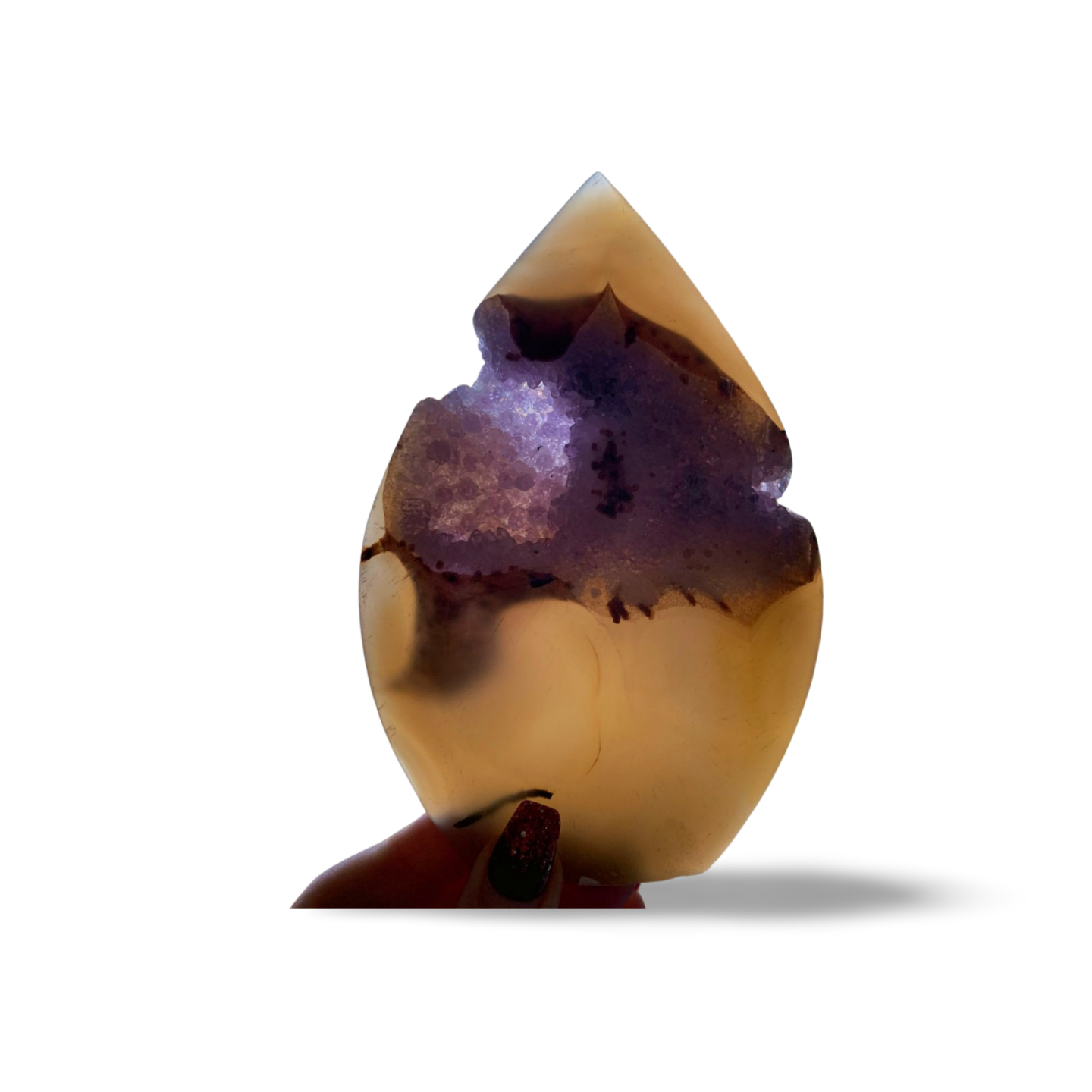 AMETHYST CARNELIAN AGATE POLISHED TEAR DROP