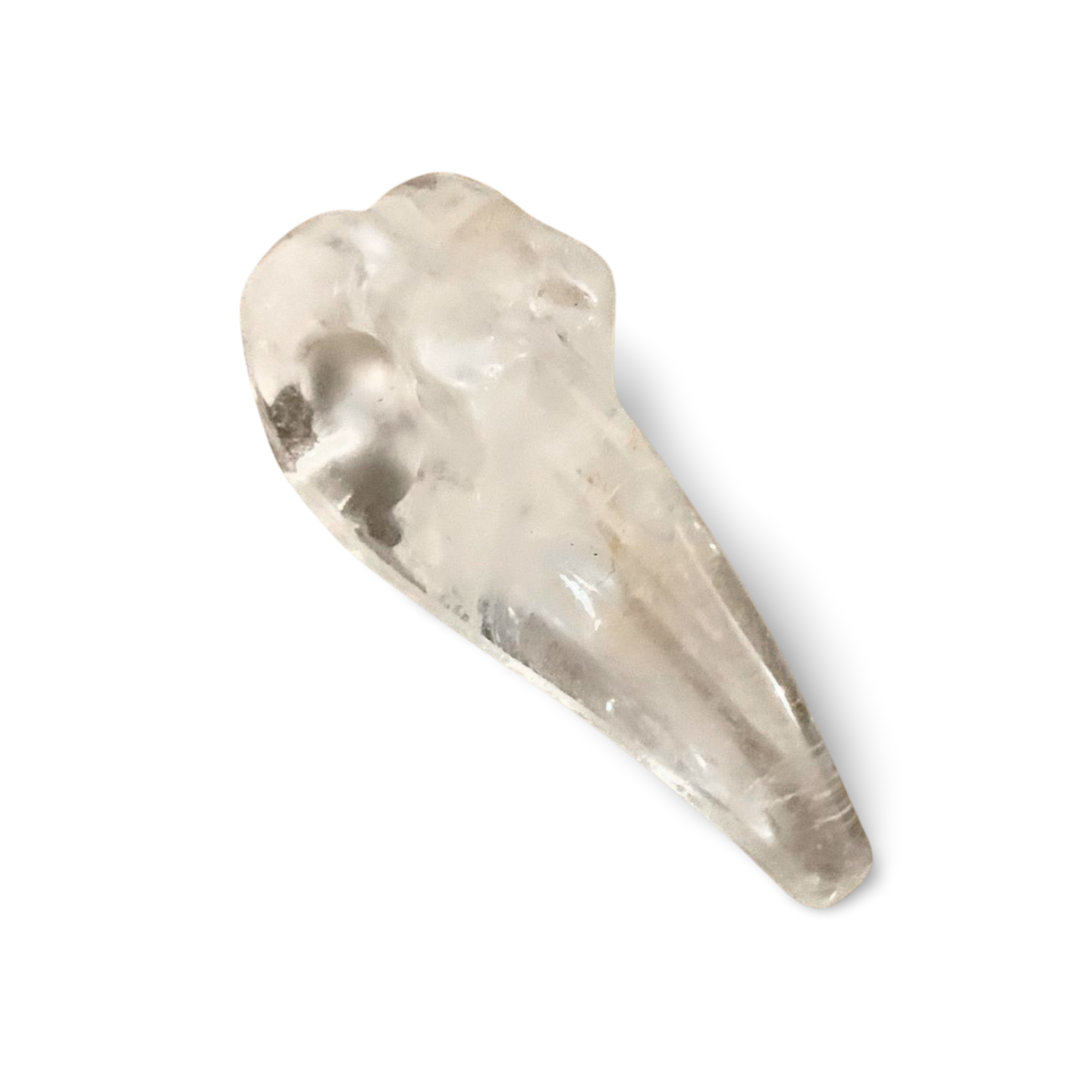 HIGH GRADE CLEAR QUARTZ BIRD SKULL CARVING