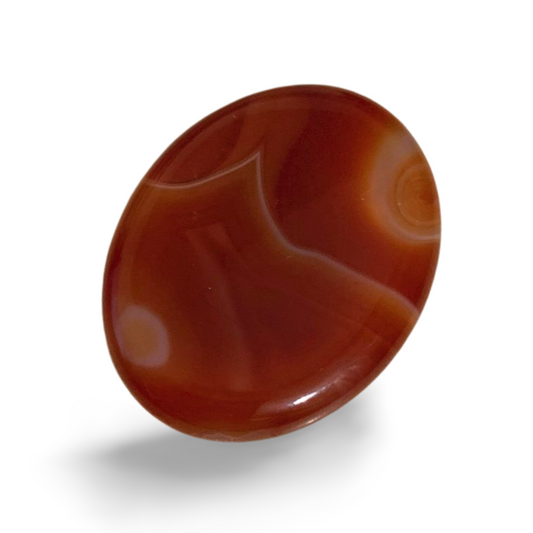 CARNELIAN WORRY THUMB STONE