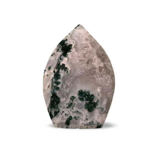 MOSS AGATE DRUZY TEARDROP FREEFORM