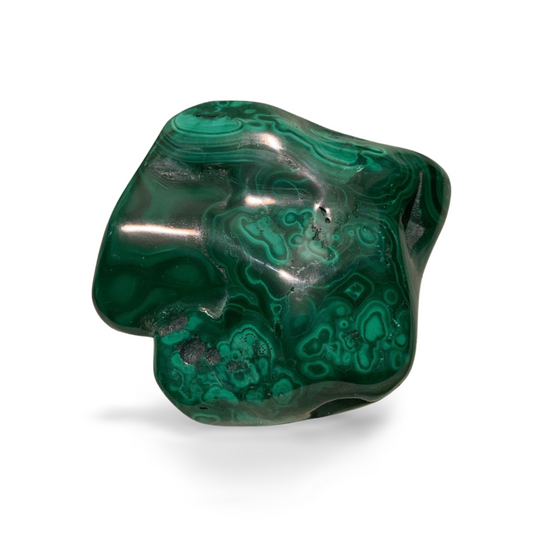 MALACHITE POLISHED FREEFORM with DRUZY