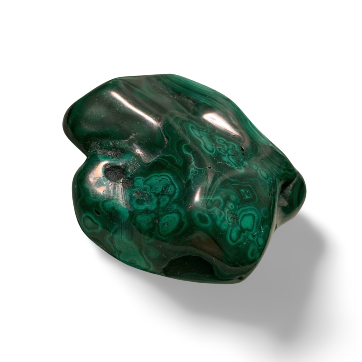 MALACHITE POLISHED FREEFORM with DRUZY