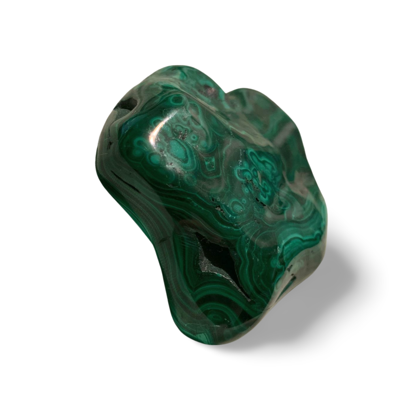 MALACHITE POLISHED FREEFORM with DRUZY