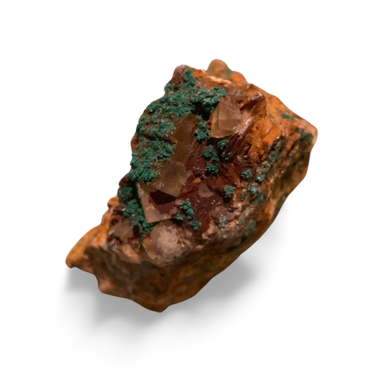 MALACHITE & AZURITE on FLUORITE CUBES & BARYTE