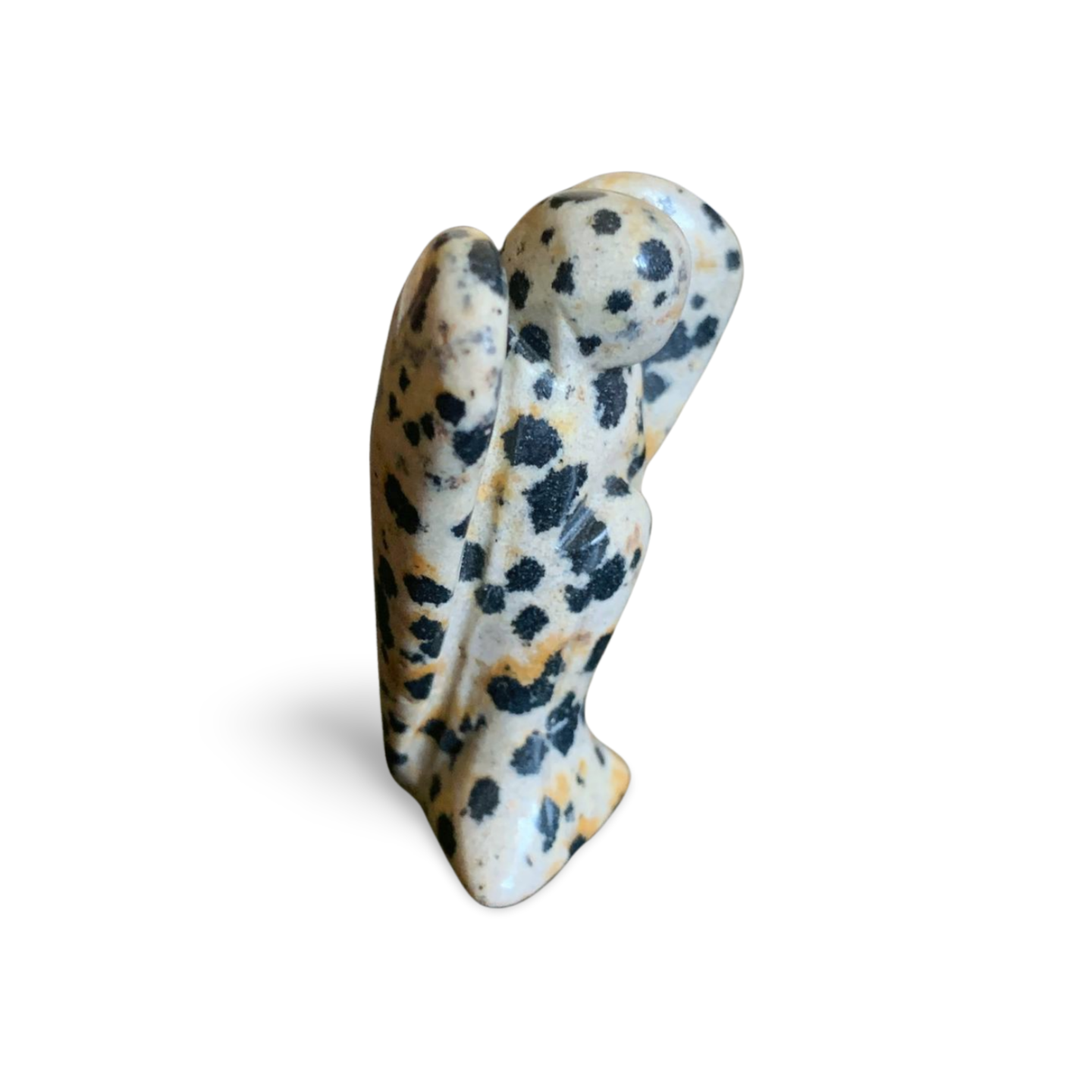 DALMATION JASPER ANGEL CARVING