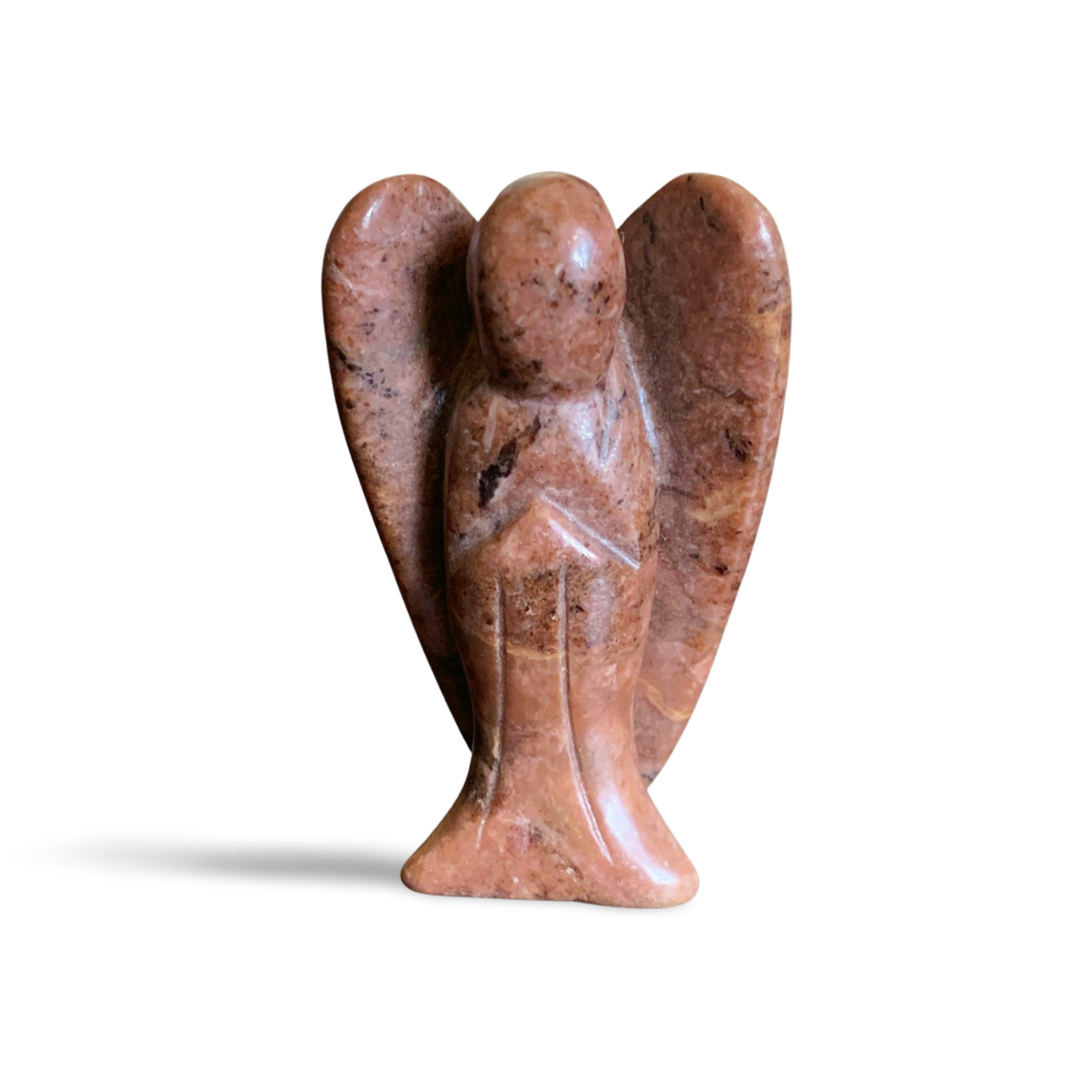 RHODONITE ANGEL CARVING