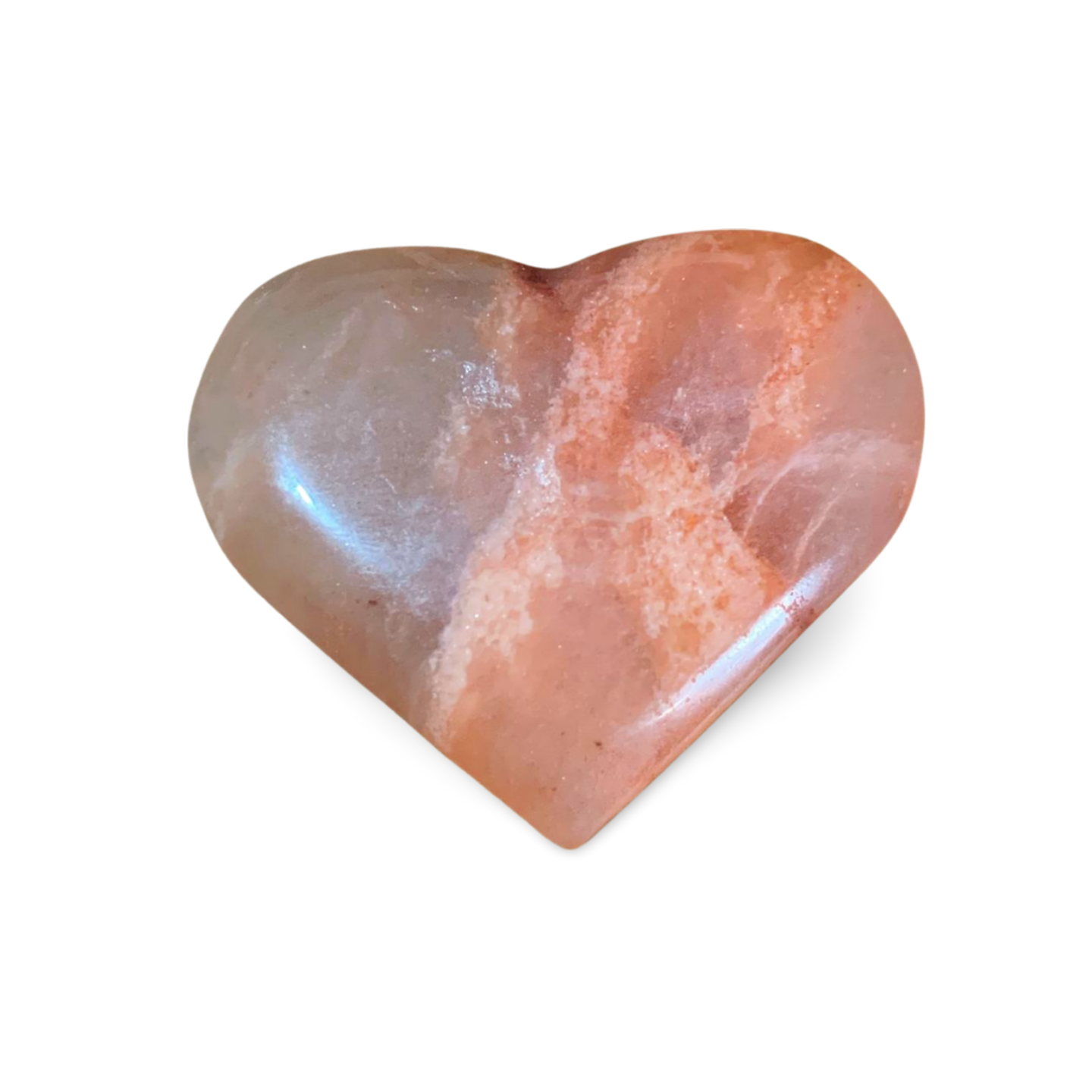 PINK MOSS AGATE HEART