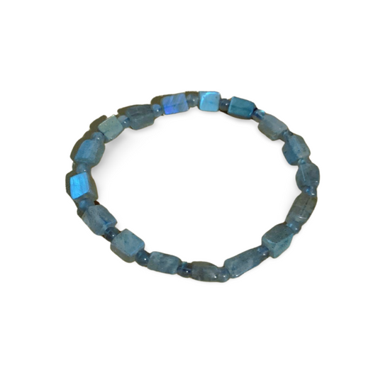 GEM QUALITY LABRADORITE FREEFORM BRACELET