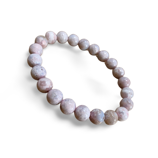 HIGH QUALITY PINK OCEAN JASPER BEADED BRACELET