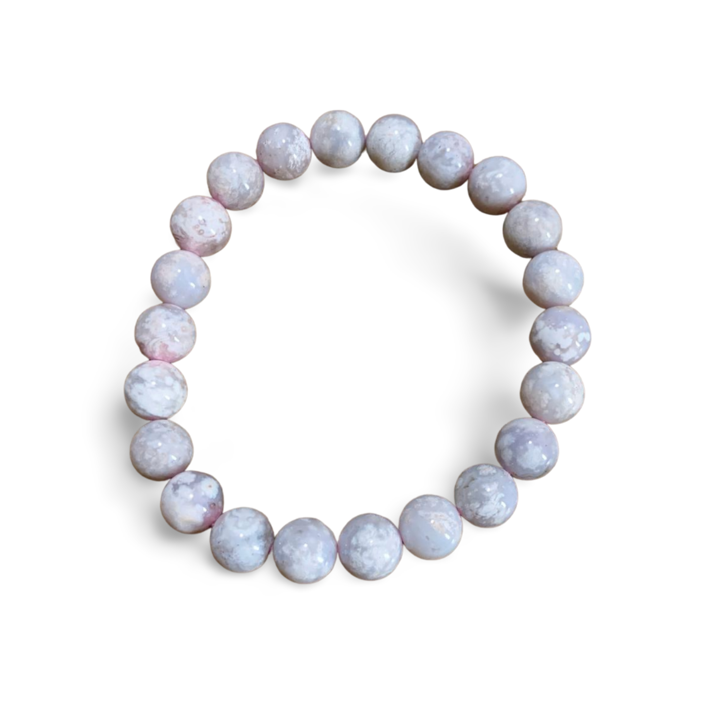 HIGH QUALITY PINK OCEAN JASPER BEADED BRACELET