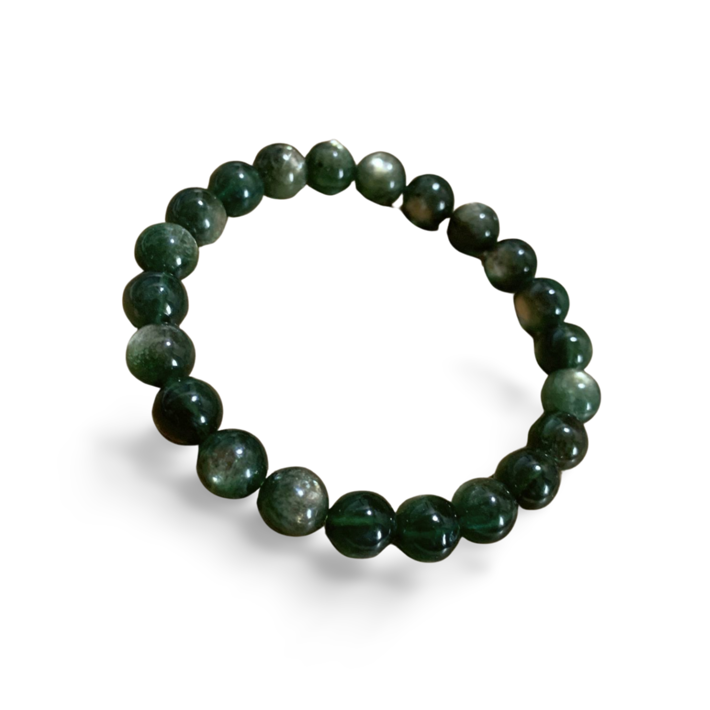 EMERALD GREEN MICA BEADED BRACELET