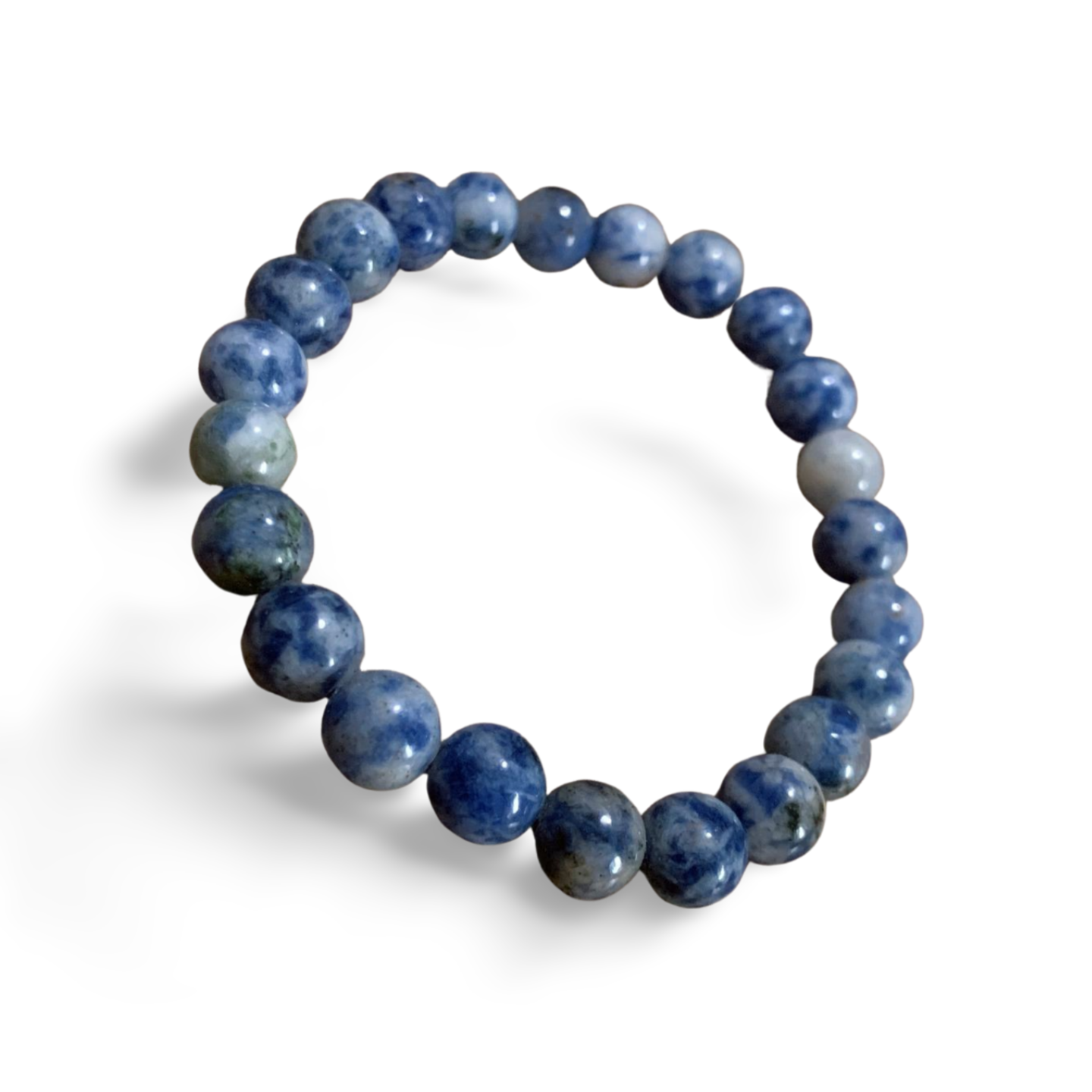 BLUE SPOT JASPER BEADED BRACELET