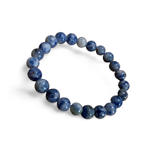 BLUE SPOT JASPER BEADED BRACELET