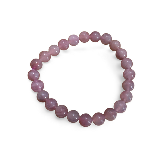 PURPLE ROSE QUARTZ BEADED BRACELET (WITH ASTERISM)