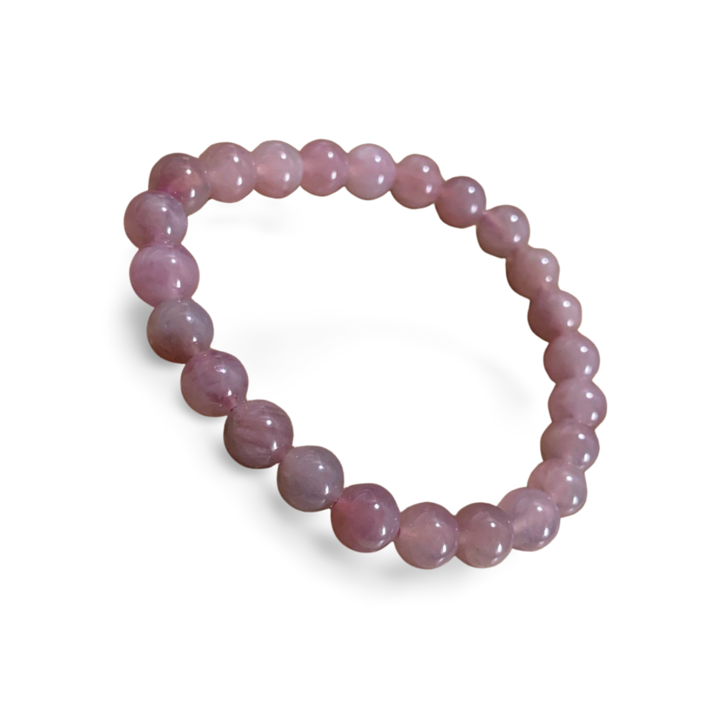 PURPLE ROSE QUARTZ BEADED BRACELET (WITH ASTERISM)