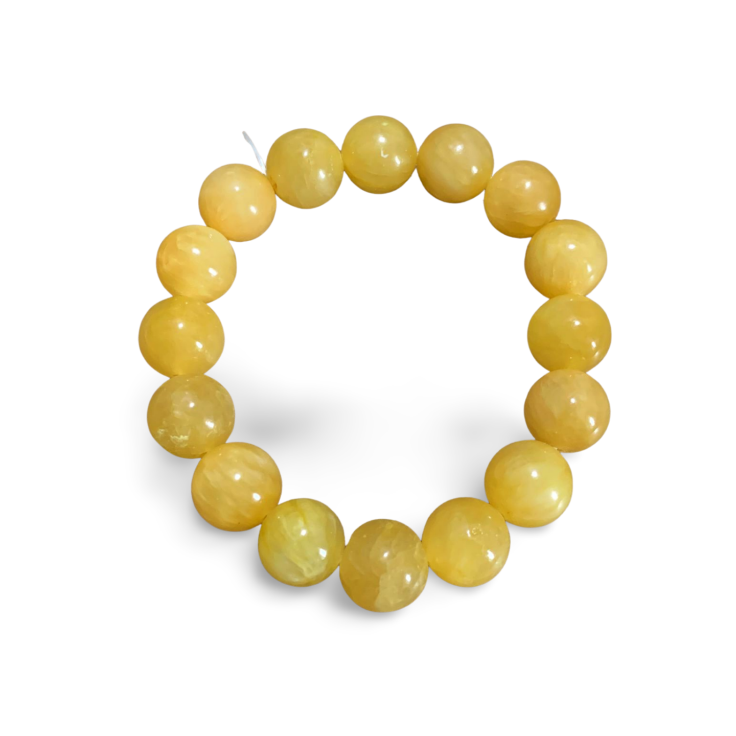 YELLOW CALCITE BEADED BRACELET