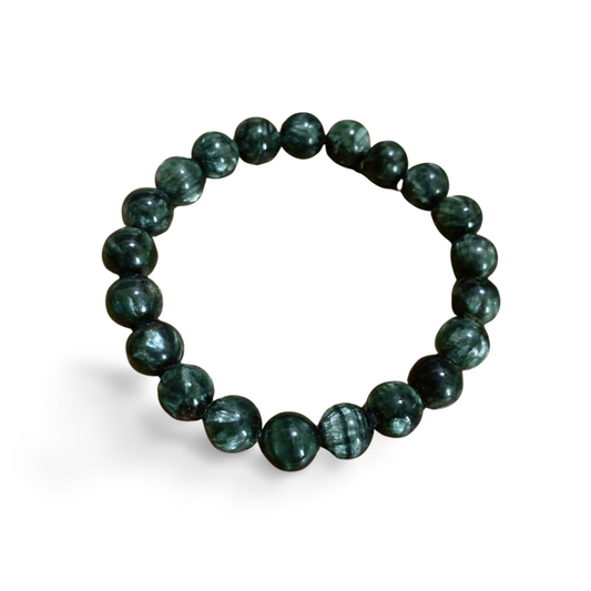 SERAPHINITE BEADED BRACELET