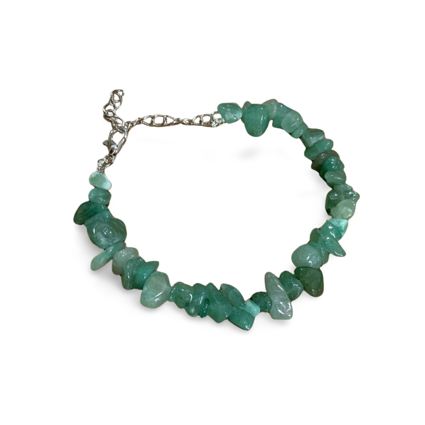 GREEN AVENTURINE CHIP WIRED BRACELET