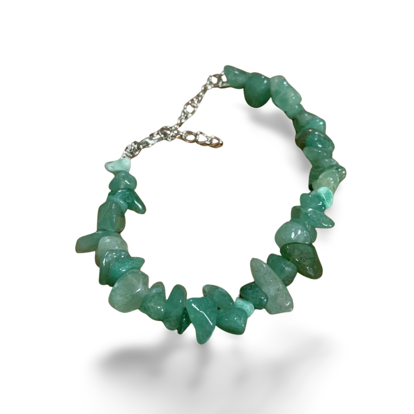 GREEN AVENTURINE CHIP WIRED BRACELET