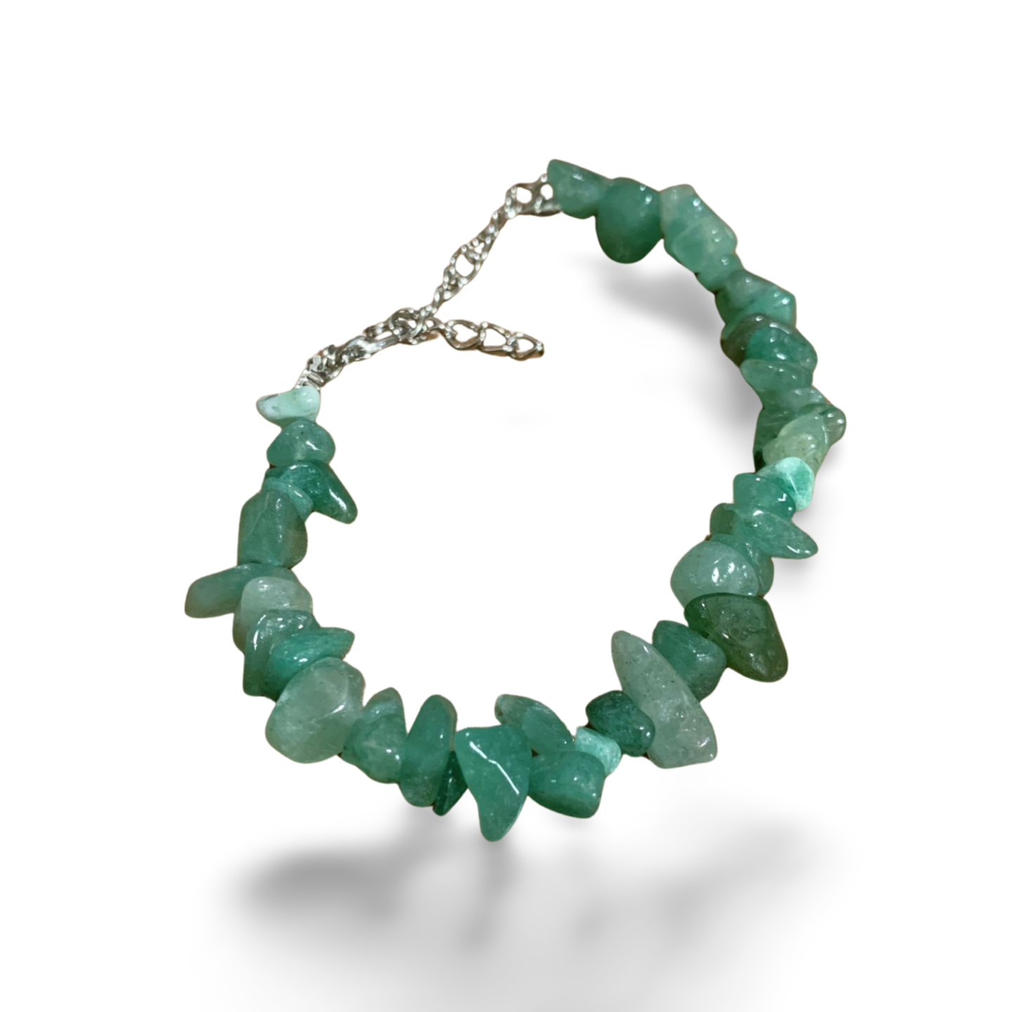 GREEN AVENTURINE CHIP WIRED BRACELET