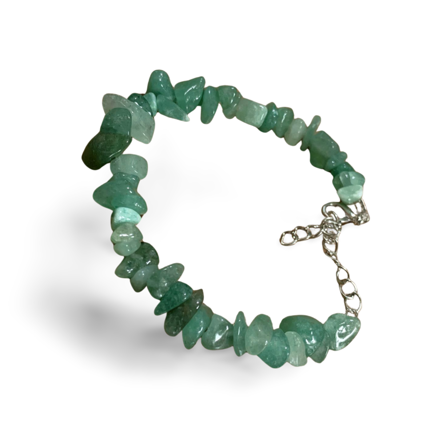 GREEN AVENTURINE CHIP WIRED BRACELET