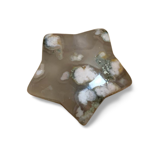 FLOWER AGATE STAR CARVING