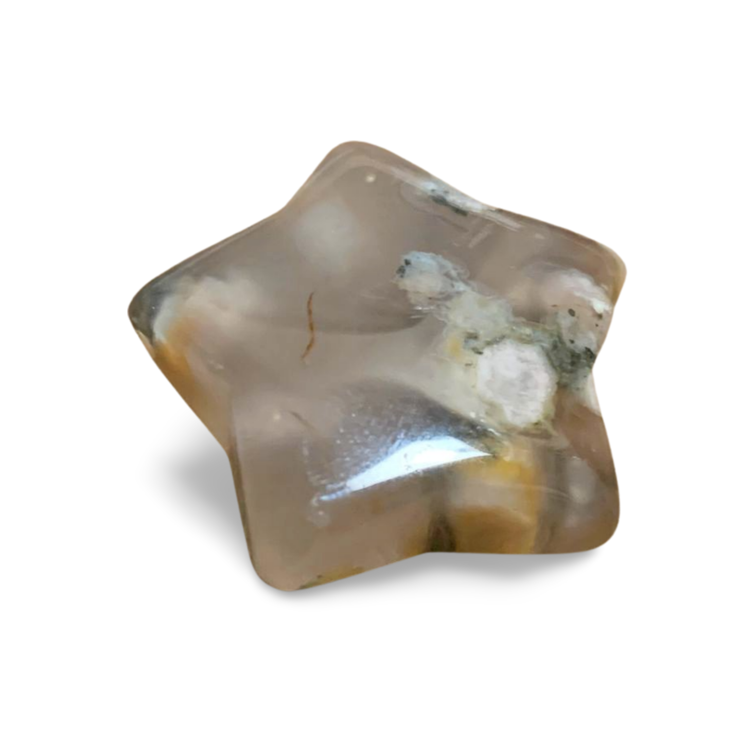 FLOWER AGATE STAR CARVING