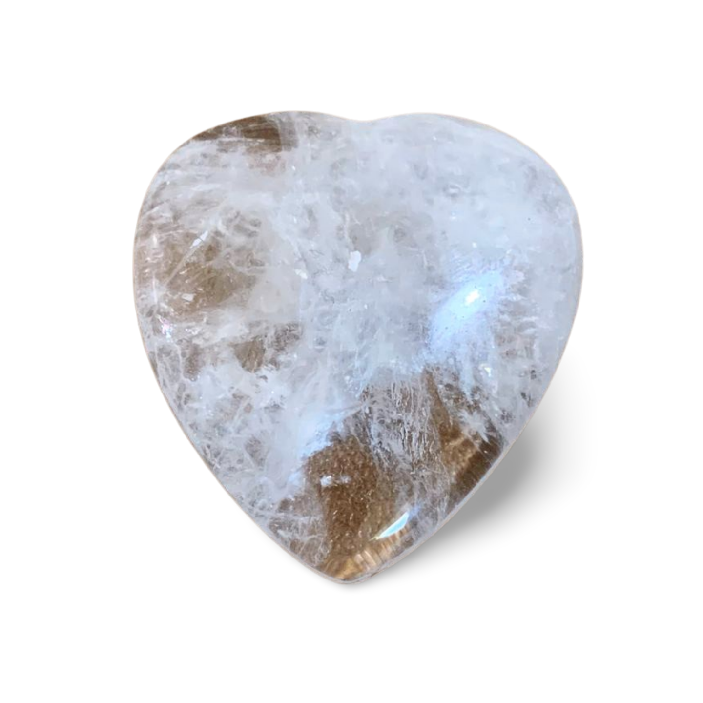 CLEAR QUARTZ FLAT BACKED HEART