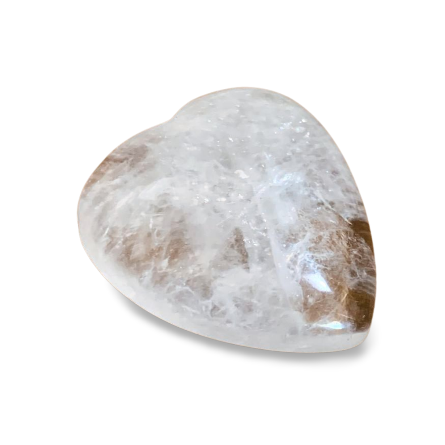 CLEAR QUARTZ FLAT BACKED HEART