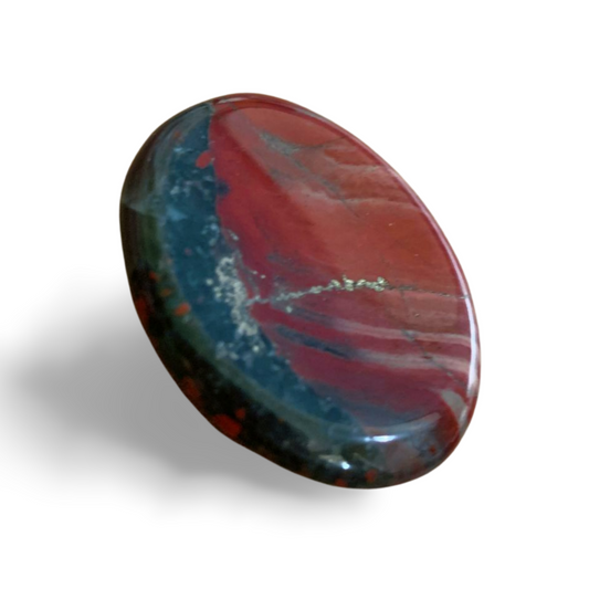 AFRICAN BLOODSTONE WORRY STONE