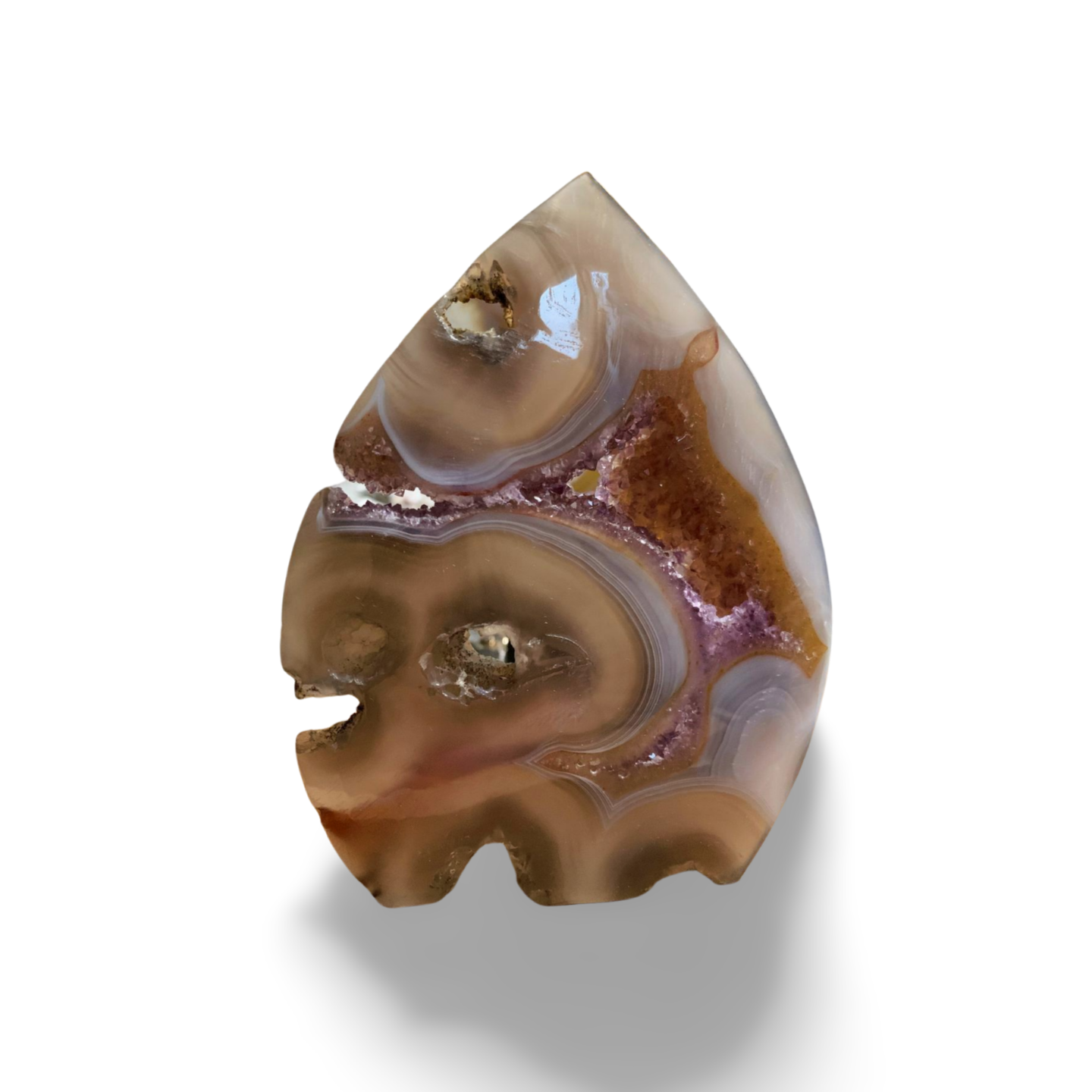 AMETHYST CARNELIAN AGATE POLISHED TEAR DROP