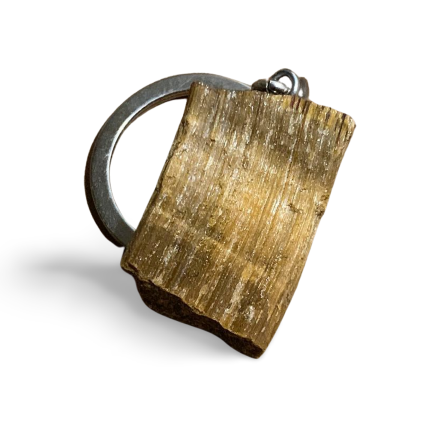 TIGER'S EYE RAW KEYRING