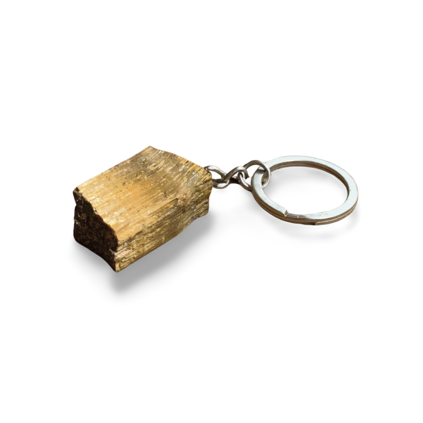 TIGER'S EYE RAW KEYRING