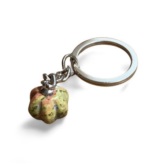 UNAKITE PUMPKIN KEYRING