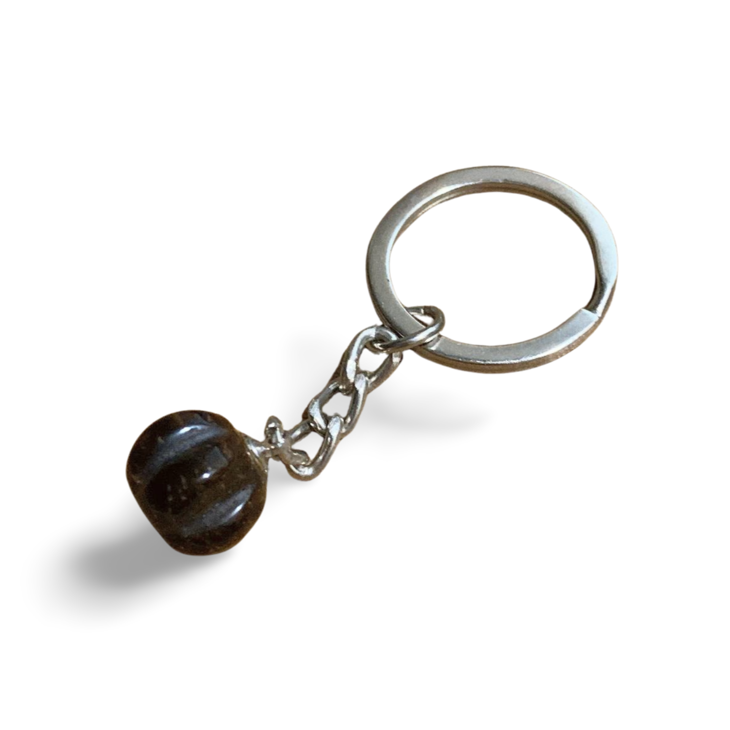 TIGER'S EYE PUMPKIN KEYRING