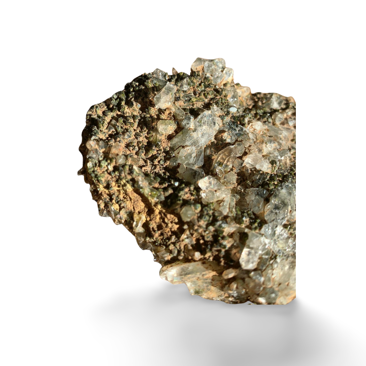 ANATOLIAN SPARKLY QUARTZ & EPIDOTE CLUSTER