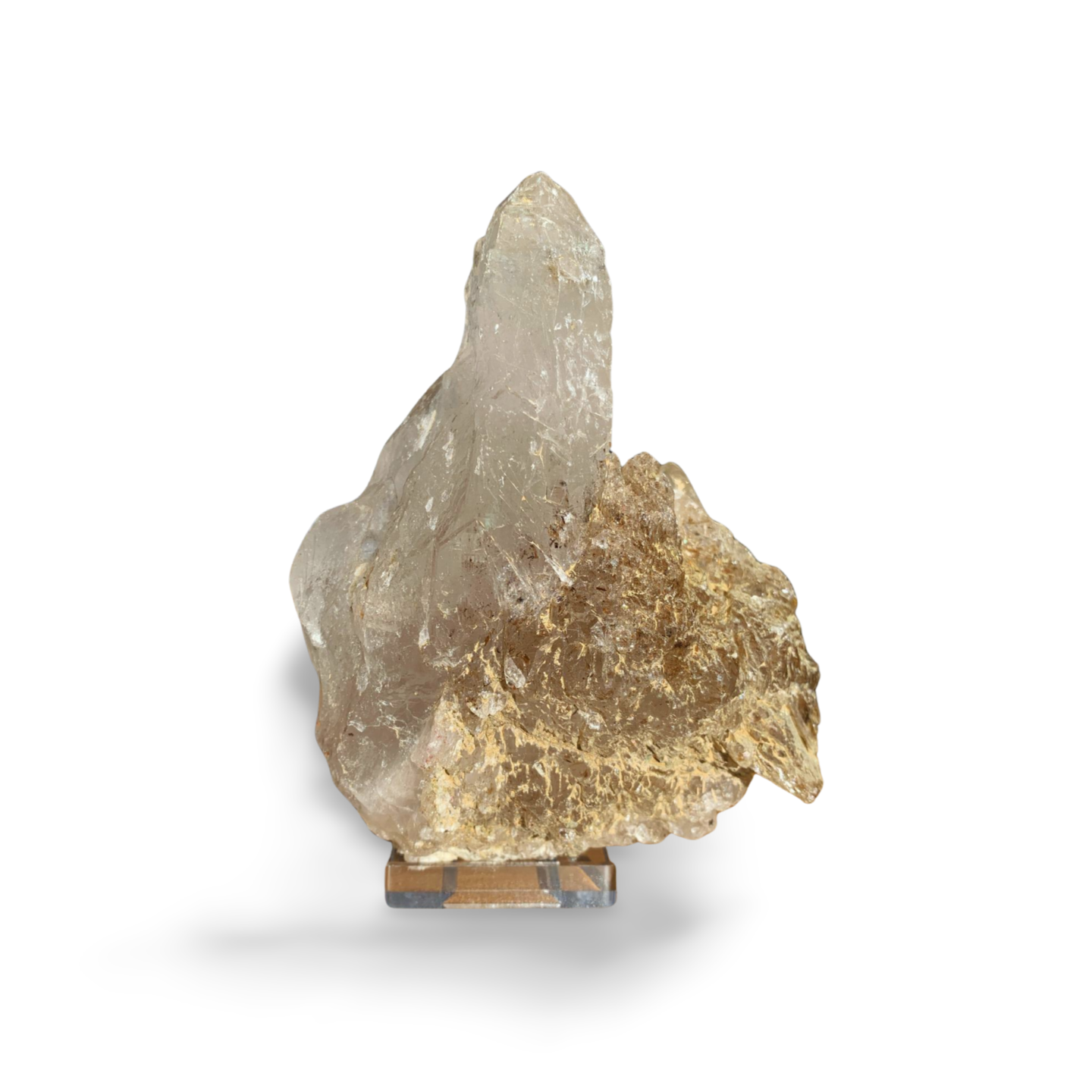 STATEMENT ELESTIAL SMOKY QUARTZ CLUSTER with CHLORITE