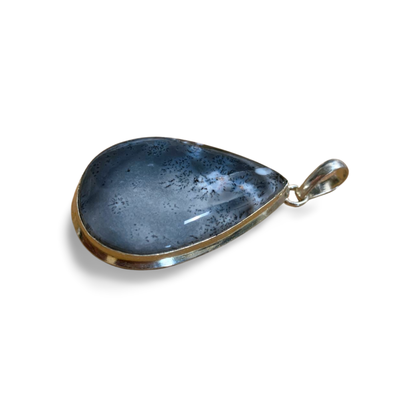 DENDRITIC OPAL / MERLINITE SILVER PENDANT