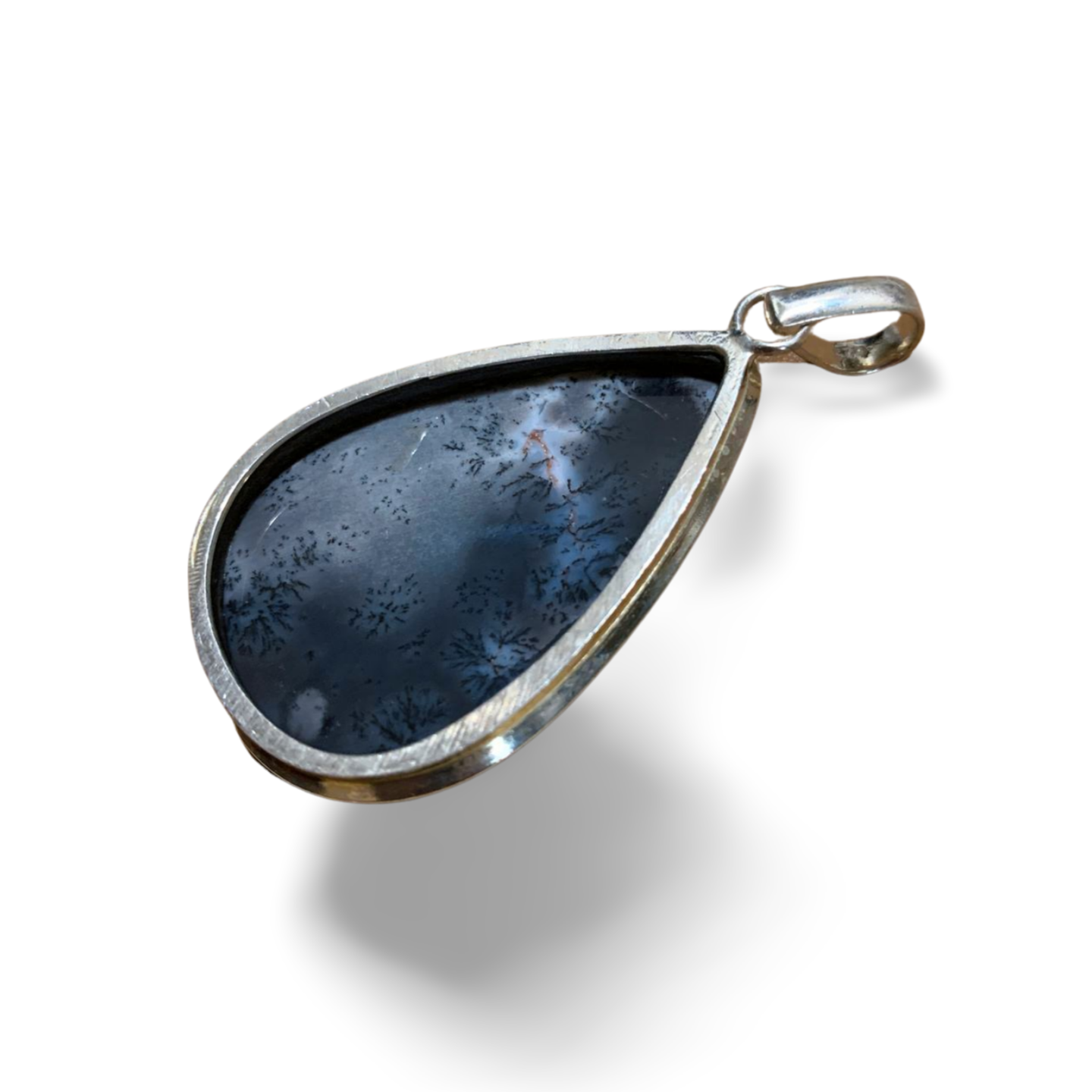 DENDRITIC OPAL / MERLINITE SILVER PENDANT