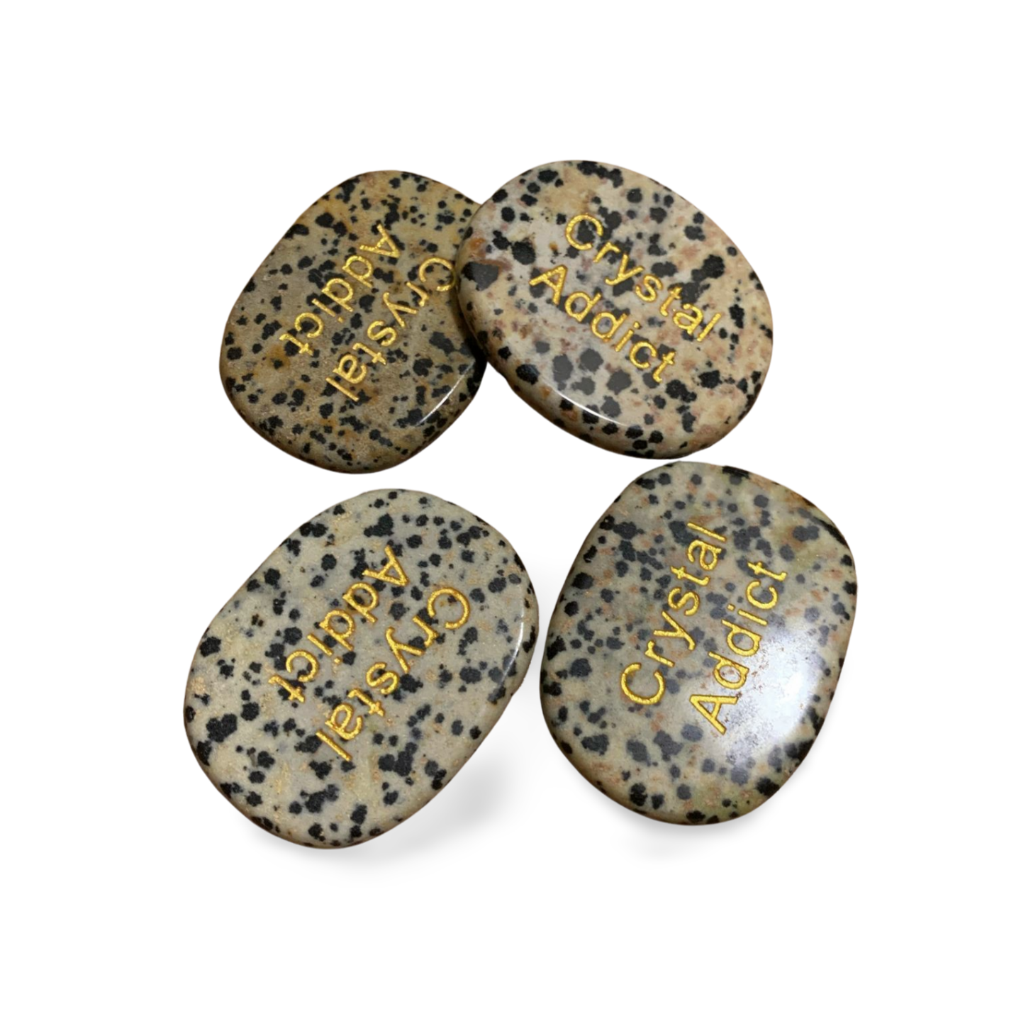 DALMATION JASPER CRYSTAL ADDICT PALM STONE