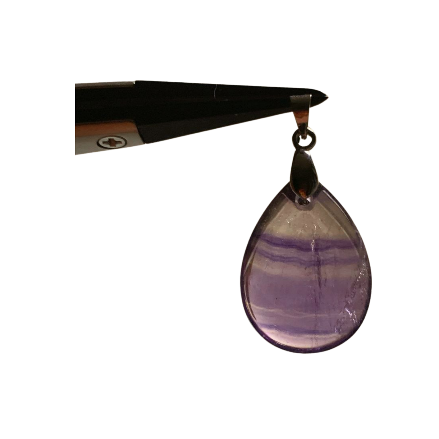 RAINBOW FLUORITE TEAR DROP PENDANT